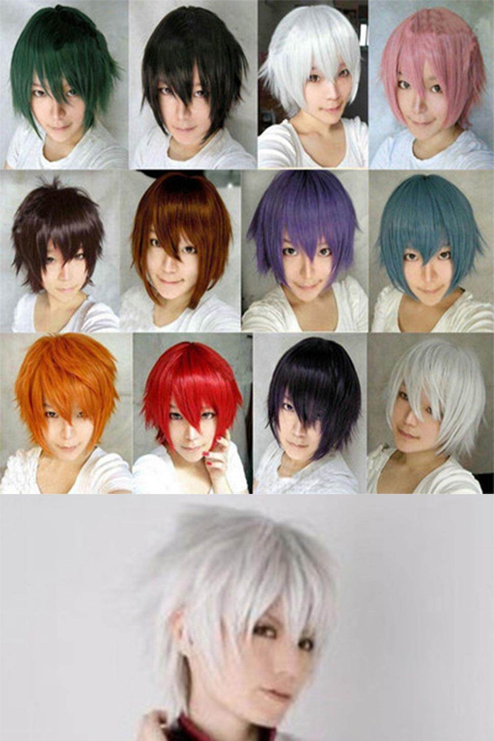Heiwajima Shizuo Cosplay Wig Short Colored Straight Synthetic Hair