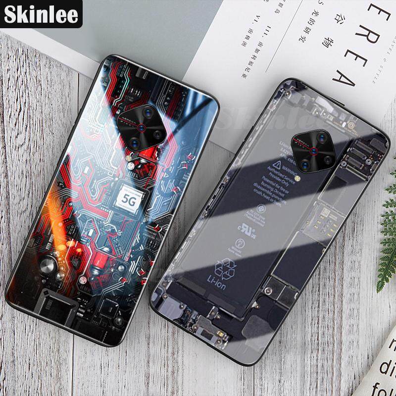 For Vivo S1 Pro Case Hard Back Tempered Glass Mirror Casing