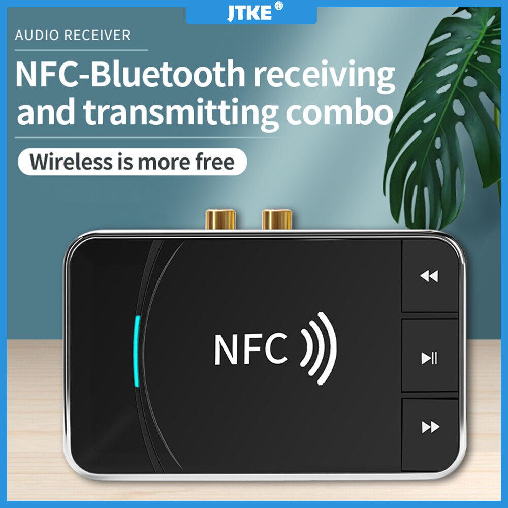 Bộ thu phát âm thanh bt300 nfc bluetooth 5.0 bộ chuyển đổi âm thanh bluetooth stereo không dây, loa xe hơi âm thanh aux rca nfc 3.5mm