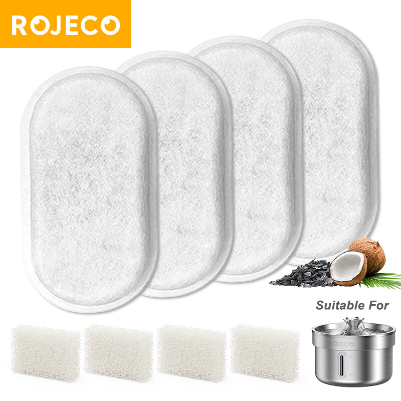 Rojeco đài phun nước Bộ lọc đài phun nước cho mèo đài phun nước bình rót nước tự động phụ kiện cho Máy bơm nước vuông