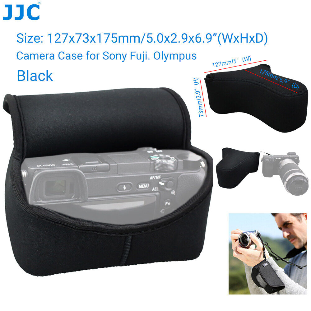 JJC Túi đựng bảo vệ hộp đựng máy ảnh bằng nhựa tổng hợp cho Sony a6600 6500 6400 6300 với ống kính 5