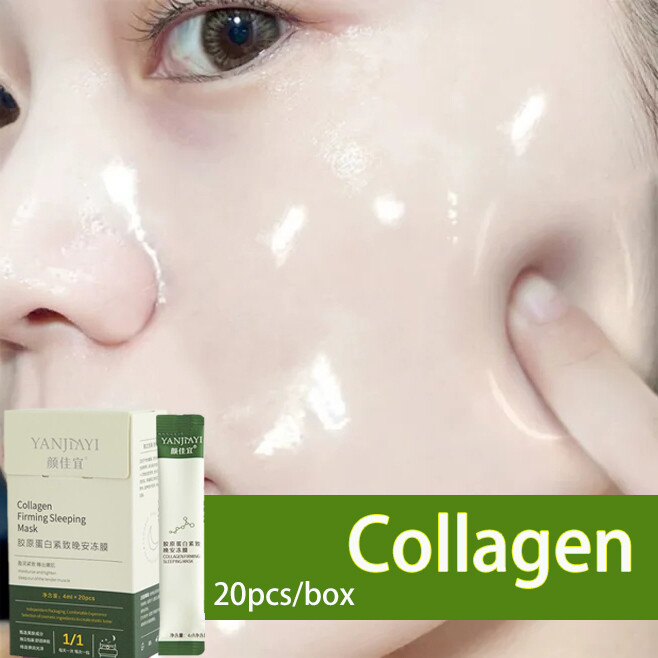 Gambar [20pcs box] mask gel jelly facial Goodnight Freeze Mask collagen firming sleeping mask original collagen sleeping mask Leave On Hydration masker face glowing hydrating moisturizing