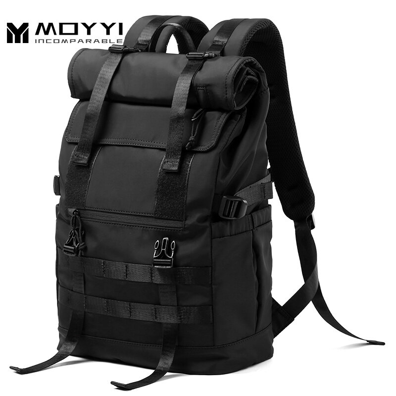 MOYYI New Design 3 Styles Convert Anti Theft Outdoor Sports Backpack Expansion Female Male Travel Bag University Teens School Bag Weekender Hiking Personalised 15.6 Inch Laptop Backpack for Men