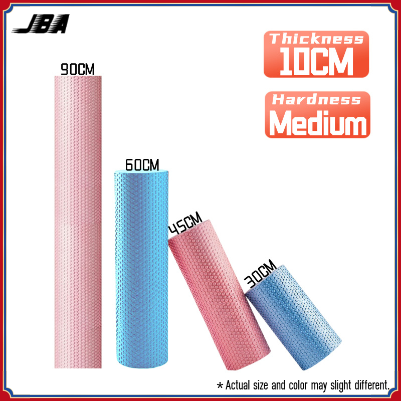 JBA Yoga Foam Roller Thick 10CM Lightweight Length 90CM High Density EVA Anti Slip Bumps Muscle Massager for Women ราคา 179 บาท*ส่งฟรี