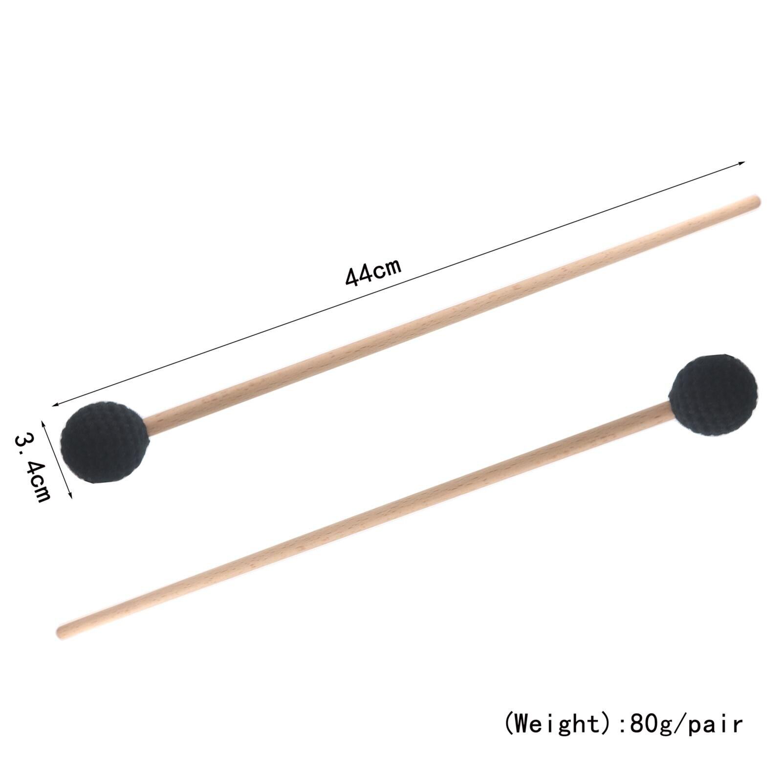 2 Pieces Percussion Mallets Sticks Percussion Instrument Kit Glockenspiel Sticks for Gong Woodblock Drum Bells Glockenspiel