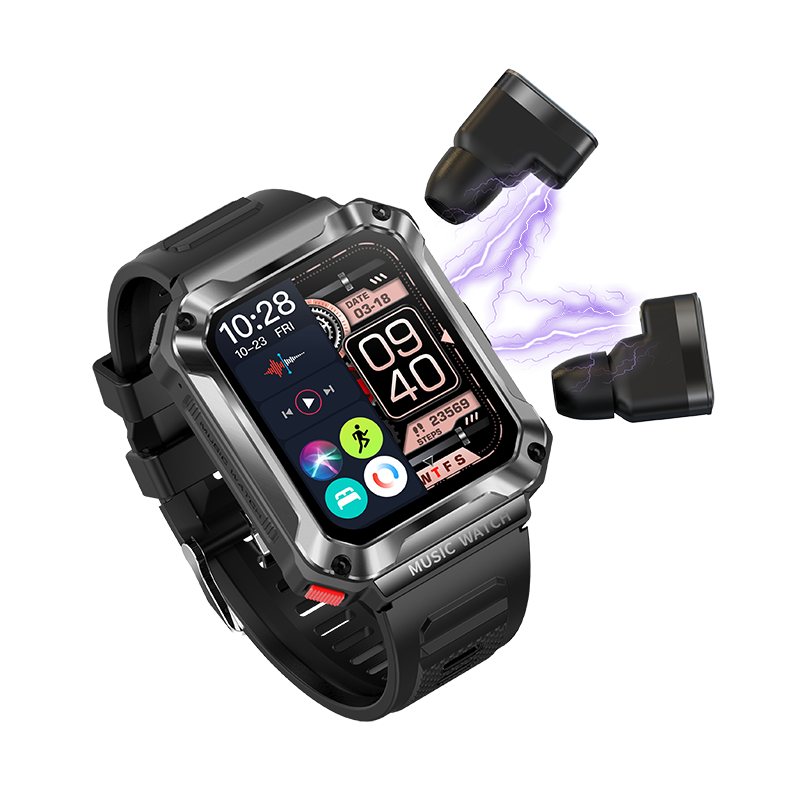T93 2-in-1 smartwatch TW Bluetooth earphone call outdoor sports waterproof health detection watch ราคา 1,889 บาท*ส่งฟรี