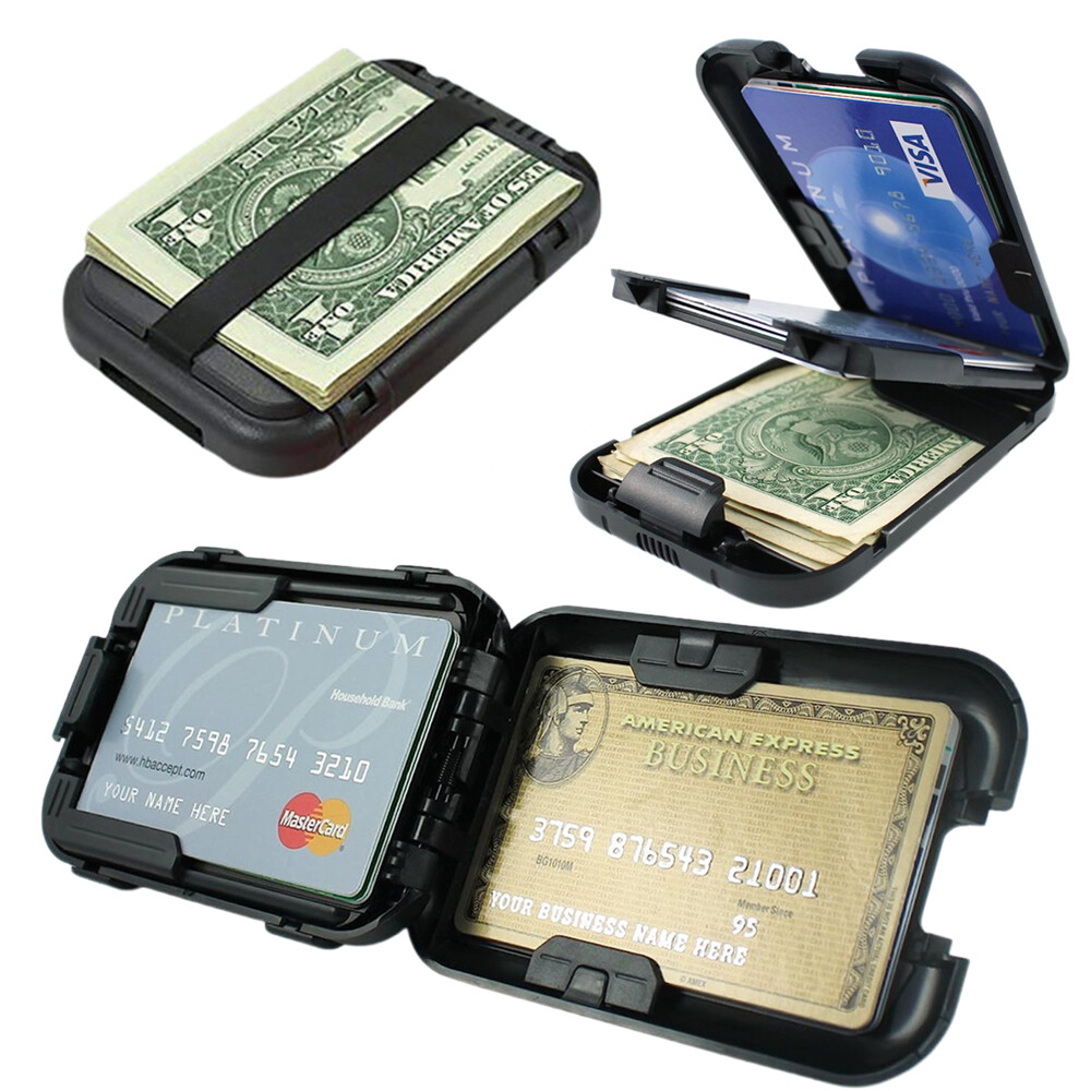 ví đựng thẻ ví tiền nam Card Wallet Men Rfid Protection Wallet Bank Card Holder Portable Card Case W