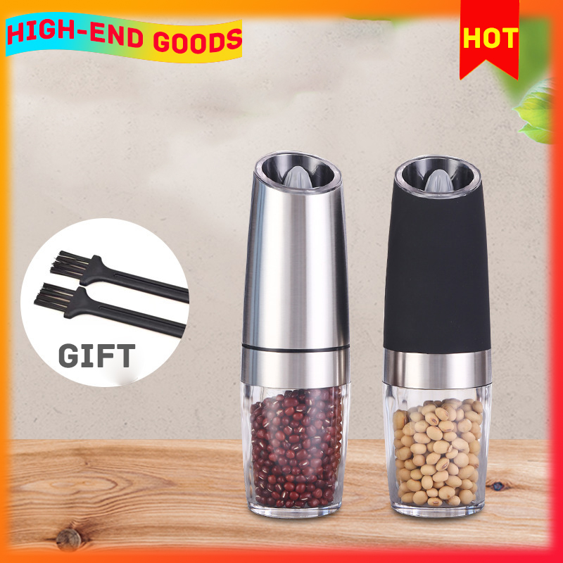 Gambar Pepper Grinder Sea Salt Pepper Seasoning Bottle Stainless Steel Grinder Electric Set
