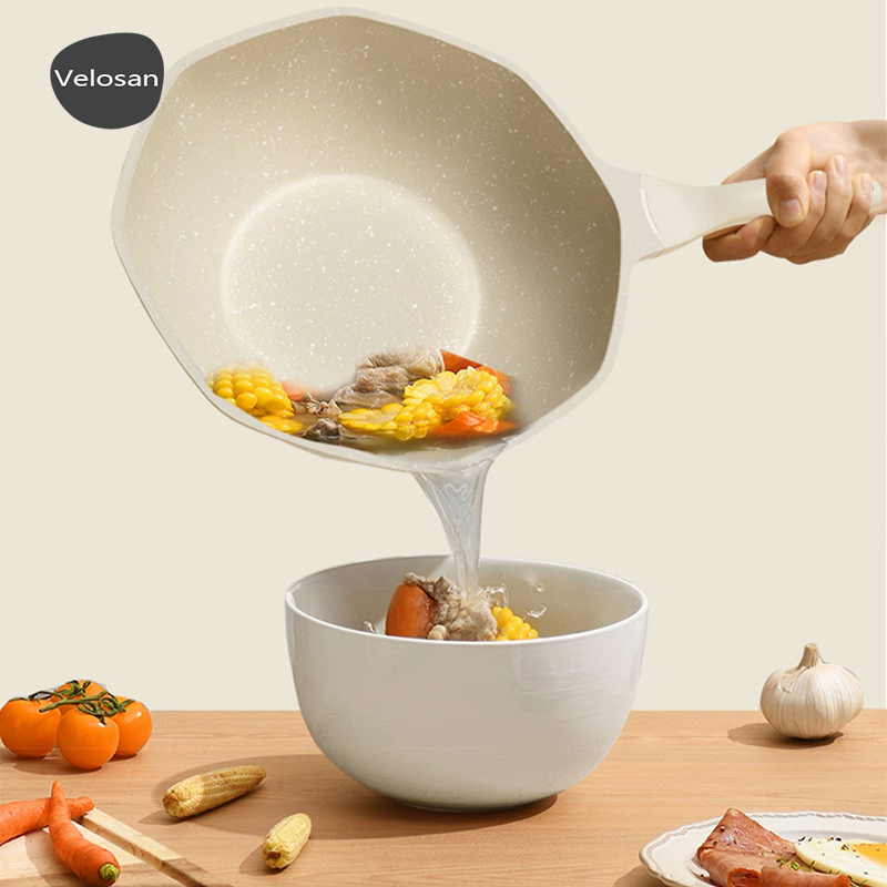 Velosan®Chảo hoa trà Chảo rán chống dính chảo rán, 24cm/28cm/32cm, chảo rán đá y tế, chảo rán hồi, chảo rán chảo rán bít tết, chảo gia dụng ít khói dầu