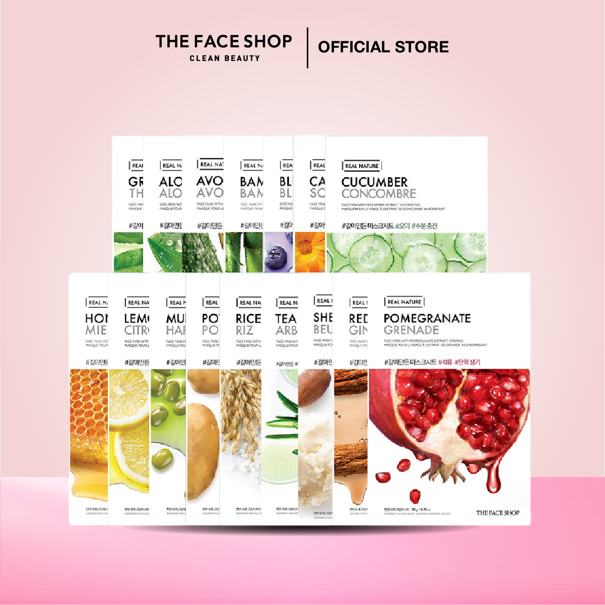 [ Best Selling Daily Masks ] THE FACE SHOP Real Nature Mask Sheet Skincare Sheet Mask Masker Muka 面膜