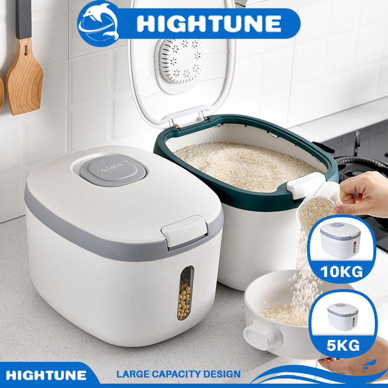 Gambar HIGHTUNE 5 10KG Rice Storage Box Grains Bucket Moisture proof Sealed Insect proof Container Kitchen
