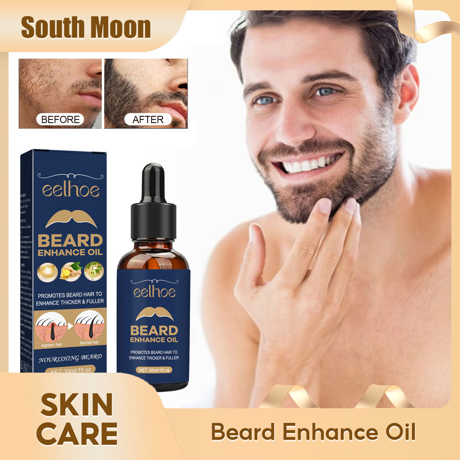  Eelhoe dầu chăm sóc râu râu mọc tóc tinh dầu chống rụng tóc mọc lại dầu cho Râu nam chăm sóc râu cho nam giới điều hòa tăng cường tỏa sáng làm mềm râu đầy đủ hơn dày tóc dầu dưỡng râu Thuốc mọc râu tinh dầu dầu Thuốc mọc râu 