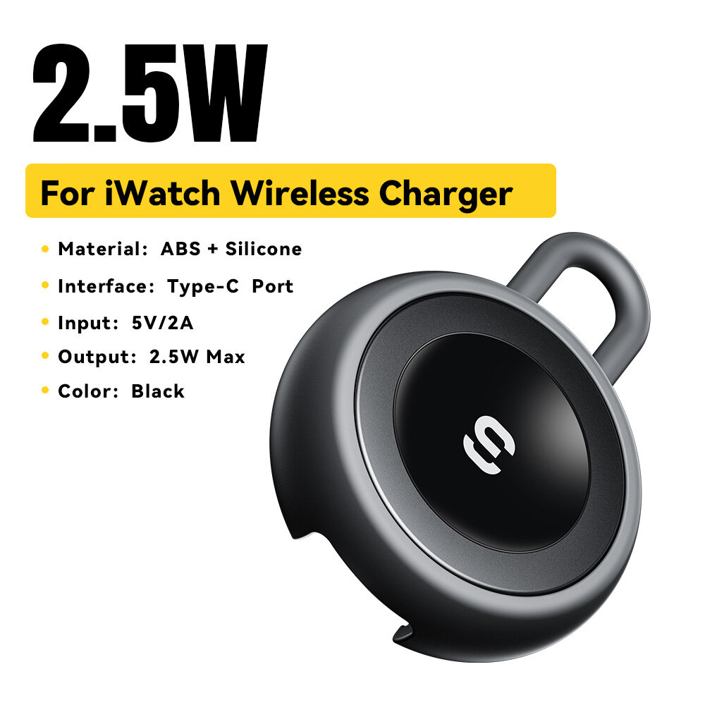 Essager xách tay sạc không dây cho iWatch với 2.5W Công suất tối đa 5V/2A đầu vào đa bảo vệ