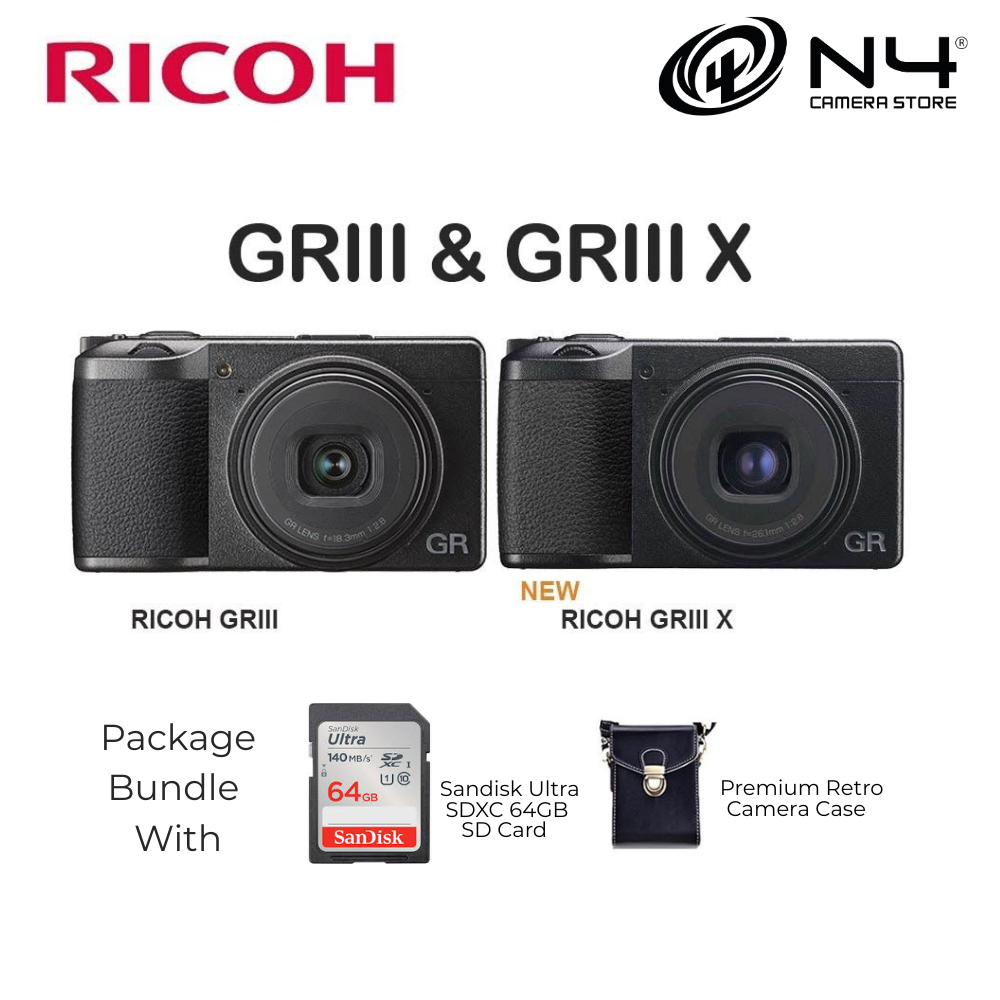 RICOH GR III / RICOH GR IIIX Digital Camera Free With Memory Card 64GB & Camera Case Harga  5,390 Ringgit*Penghantaran Percuma