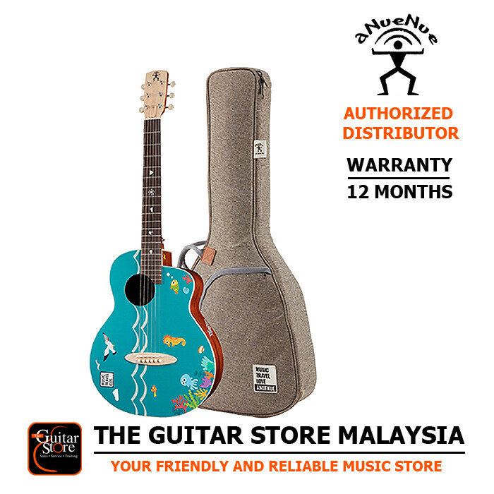 aNueNue MTKPS Music Travel Kids Series Acoustic Guitar With Gigbag - Morelos Blue (MTK PS / MTK-PS)