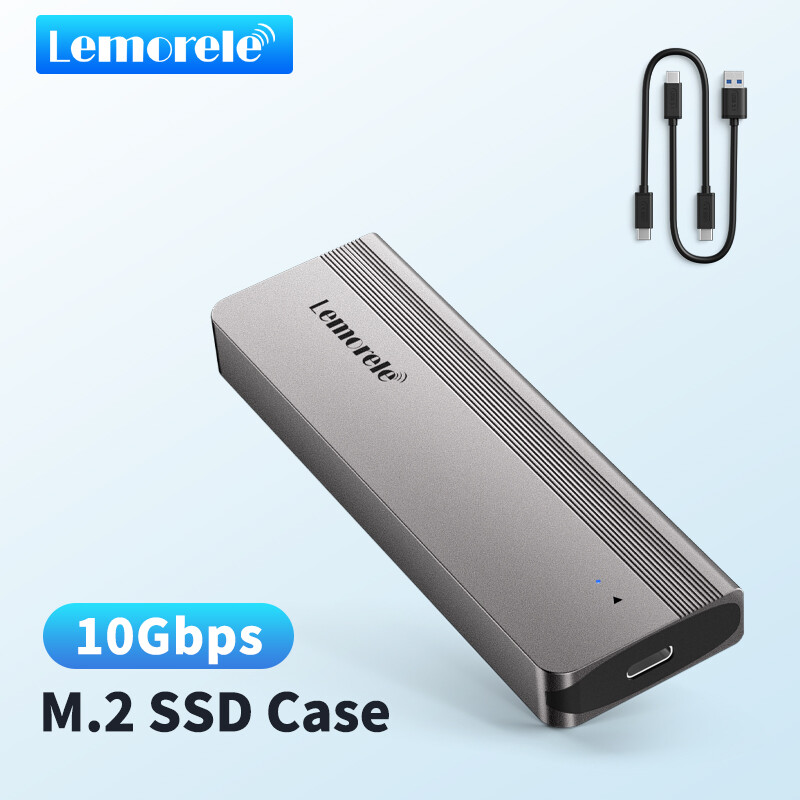 M.2 NVMe SSD chassis toolless USB C 3.1 Gen 2 10Gbps NVMe 6Gbps SATA PCIe B key and M key external hard drive chassis compatible with various Windows, Mac OS, Android, iPad M1 - Thương hiệu Lemorele Giá 402,240 Đồng*Miễn phí vận chuyển