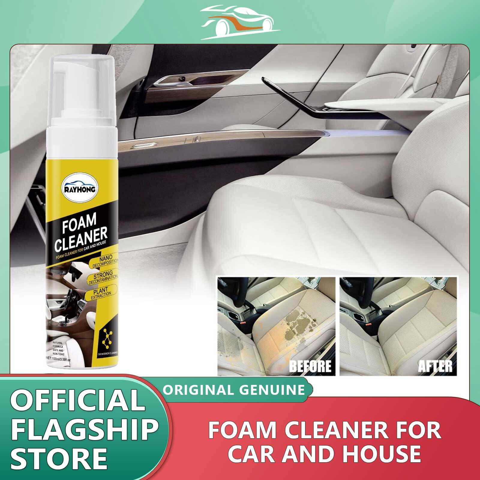 Rayhong Multi-Purpose Foam Cleaner Leather Clean Wash Automoive Car Interior Home Wash Maintenance Surfaces Spray Foam Cleaner Car Interior Leather Clean Multifunctional Foam Cleaner Car Interior Strong Decontamination Ceiling Seat Clean ราคา 176 บาท*ส่งฟรี