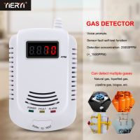 Yieryi Bộ Dò Khí Gas LPG LNG Than Tự Nhiên Bộ Dò Rò Rỉ Gas Cảnh Báo Bằng Giọng Nói Cảm Biến Báo Động Cho Gia Đình Nhà Bếp Nhà Để Xe RV