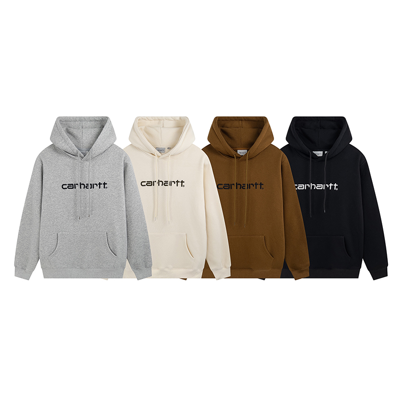 Áo Nỉ Thêu Logo Carhartt Áo Hoodie Thường Ngày Ngoại Cỡ Màu Trơn