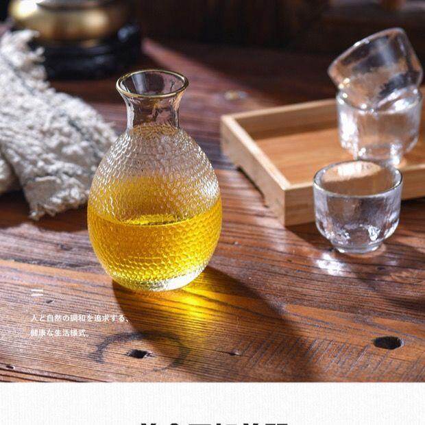 Gambar high quality Japanese wine glass set clear glass paint hammer eye grain creative household small glass wine temperature wine pot