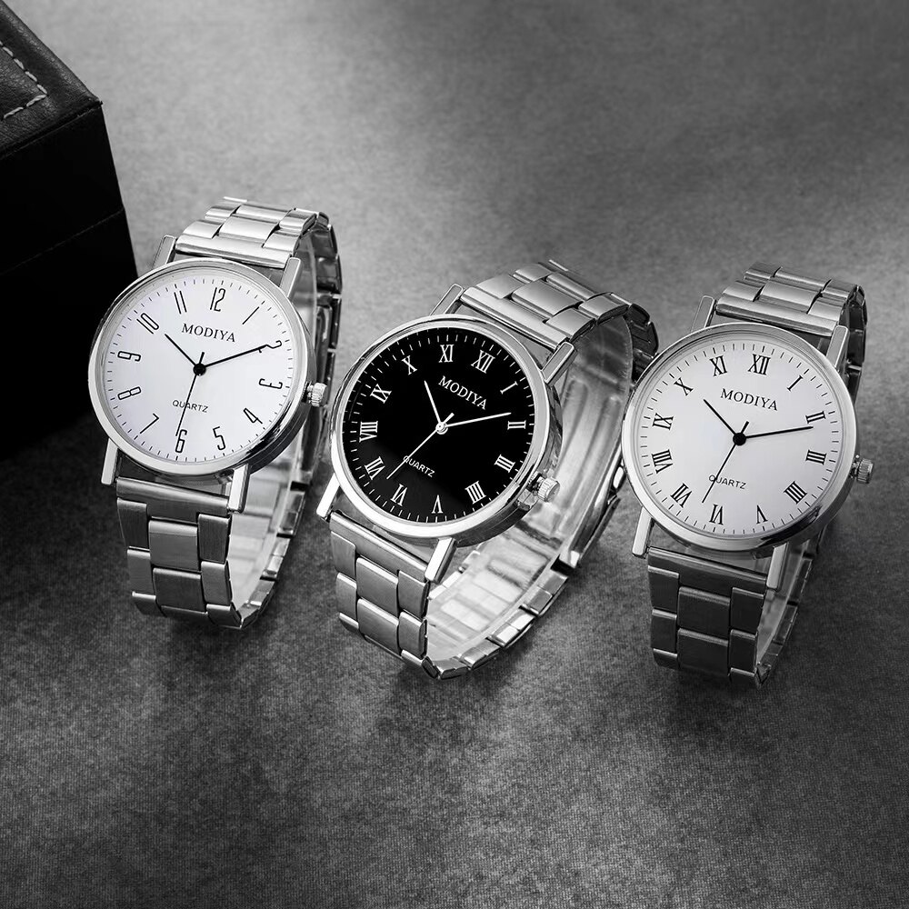 Thép không gỉ thời trang bạch kim Unisex Đồng hồ thời trang đồng hồ cá tính giản dị