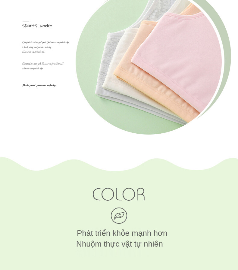 Áo lót nữ học sinh cấp 1 cấp 2 nữ sinh đồ lót lớn 8-12 nữ sinh tiểu học học sinh trung học cơ sở nữ sinh áo ngực cotton tinh khiết