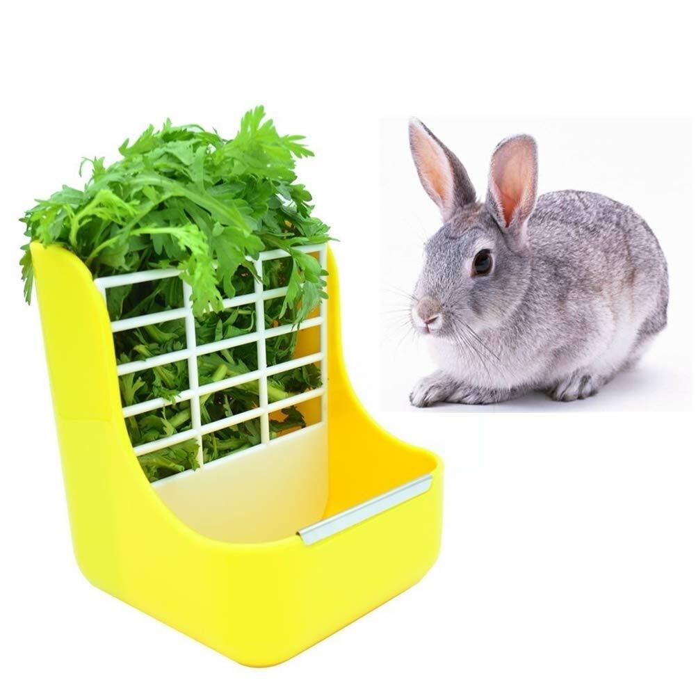 2in1 Plastic Grass Bowl Rack Hay Cat Small Animals Bowl Small Pet