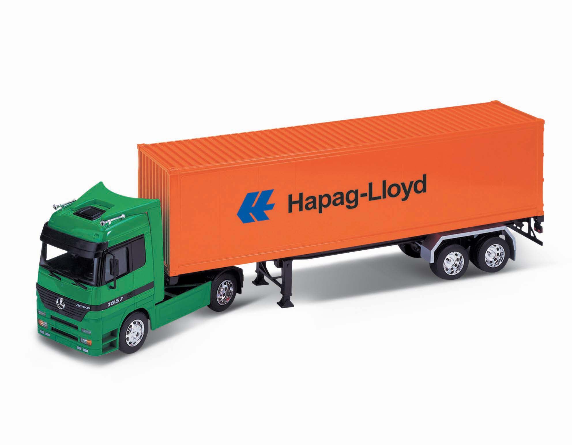 WELLY 1:32 METAL DIE CAST MERCEDES ACTROS TRACTOR TRAILER