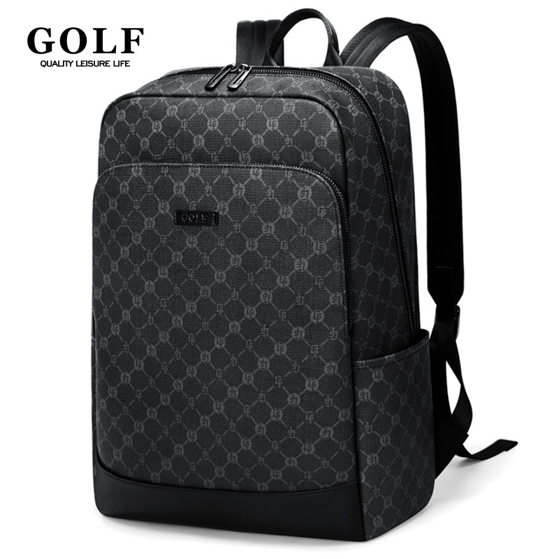 GOLF QUALITY Men Backpack Vintage Leather Business 15 6 Inch Laptop Backpack Waterproof Adult Man Office Work Anti-splashing Backpacks Commuter Anti Theft ราคา  1,278 บาท*ส่งฟรี