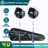 ALP SZZ100 Badminton Racket Flagship Store Authentic Official 4U 25lbs Full Carbon Fiber Professional Grade Single and Double Racket Resistant Set