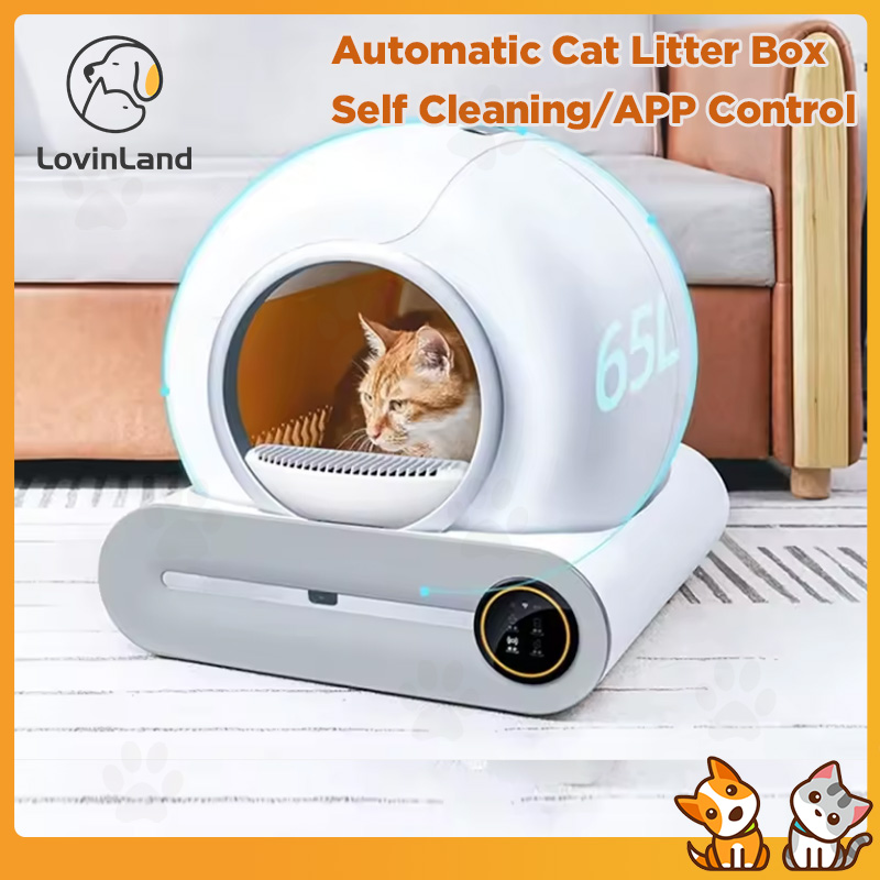 Lovinland 65L Auto Clean Cat Litter Box APP Control Silent Anti Splash Self Cleaning Easy Clean Large Capacity Pet Cat Toilet Box ราคา 12,347 บาท*ส่งฟรี