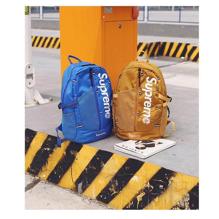 orange supreme backpack