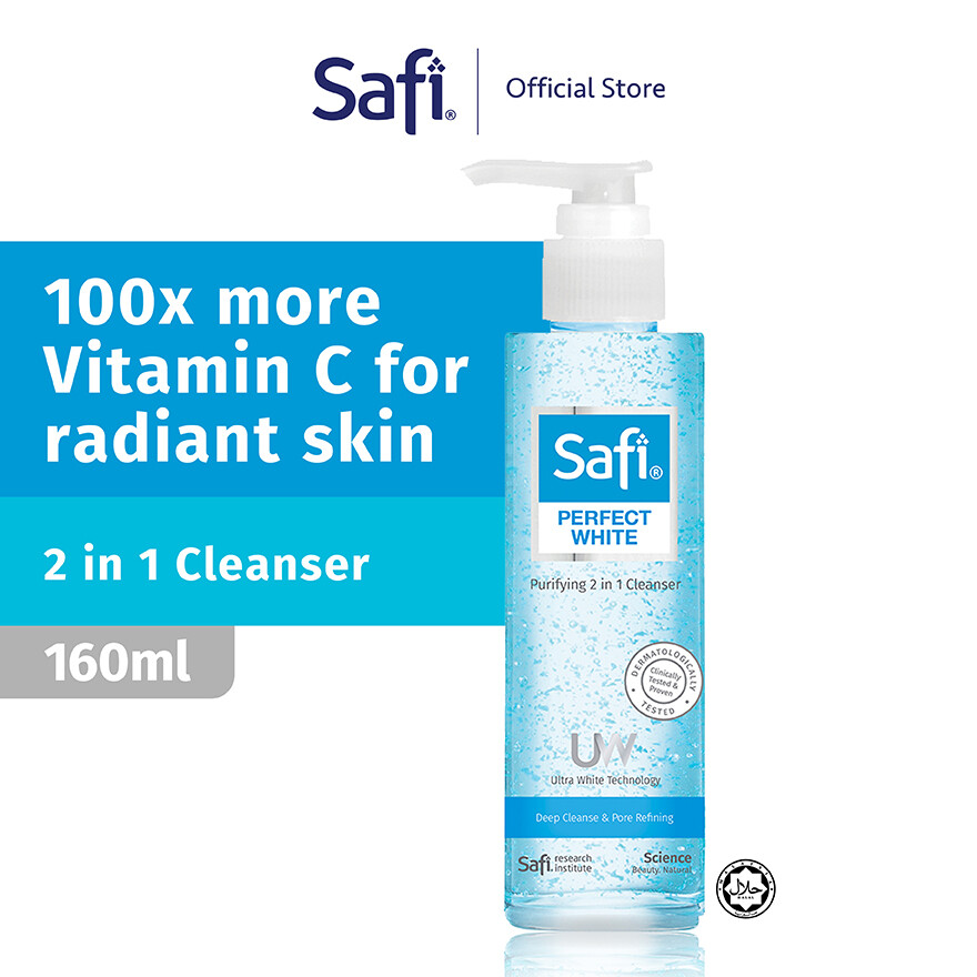 Gambar SAFI PERFECT WHITE PURIFYING 2 IN 1 CLEANSER 150ML