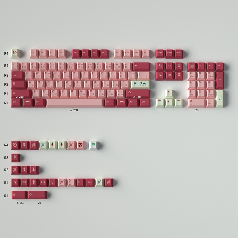 【Keycap only】gmk Darling Keycaps 129 Phím Cherry Profile PBT năm mặt thăng hoa Keycaps cho công tắc 