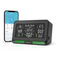 INKBIRD IAQM-129-W 10-In-1 WiFi มีเตอร์วัดคุณภาพอากาศอุณหภูมิความชื้นใน CO2 PM2.5 PM10 TVOC HCHO เครื่องตรวจจับ