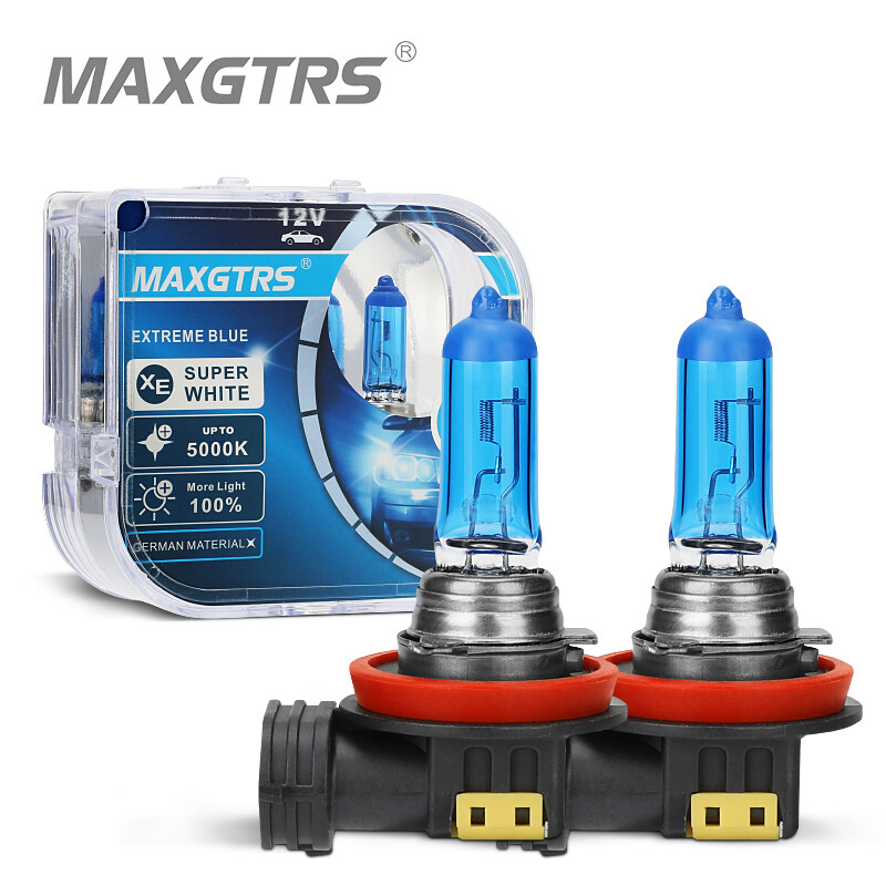 Maxgtrs 2x100W H1 H7 H4 H8 H11 9005 HB3 9006 HB4 xe đèn sương mù Halogen đèn pha DRL hod đèn 5000K màu xanh dương đậm kính bóng đèn thay thế