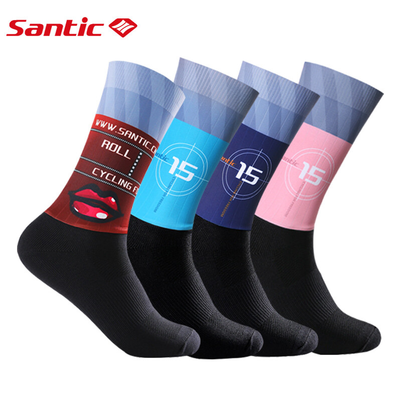 Santic Vớ Đạp Xe Cho Nam Nữ Vớ Đạp Xe Vớ Chống Trượt Xe Đạp Chạy Bộ Thể Thao Thoáng Khí W0P065