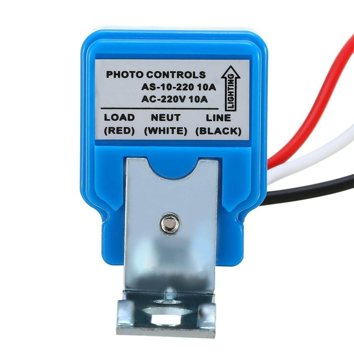 AC 220V 10A Light Sensor Auto Control Switch Street Road Day off Night on
