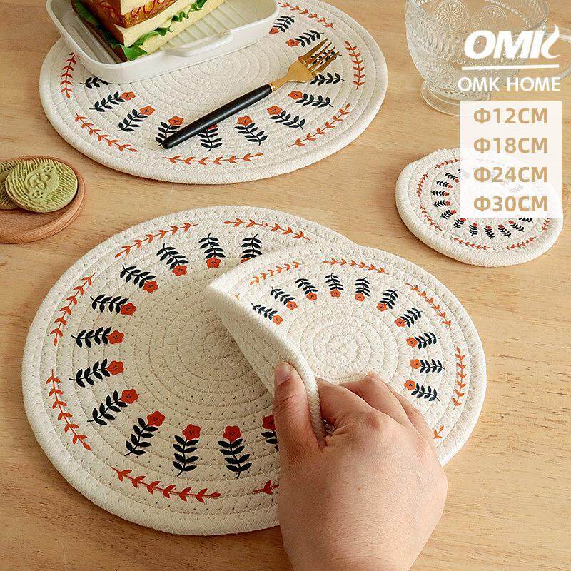 OMK Nordic style placemats for dining table cotton placemats & Coasters doormat