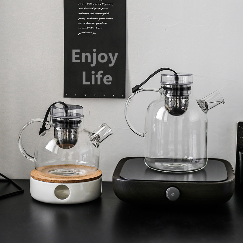 Gambar ?? Ready Stock?? Danish Glass Pot with Tea Leak High Temperature High capacity Cold Kettle Household Teapot