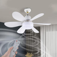 DingDian LED Ceiling Fans With Lights 20.5inch 6 fan blades AC110-240V E27 ceiling light with fan and Remote Control