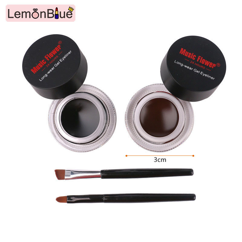 Gambar Waterproof Eyeliner Makeup Long Lasting Eyeliner Gel with Brush Makeup Tool Waterproof Eyeliner Makeup Tool Makeup Long Lasting Eyeliner Gel with Brush