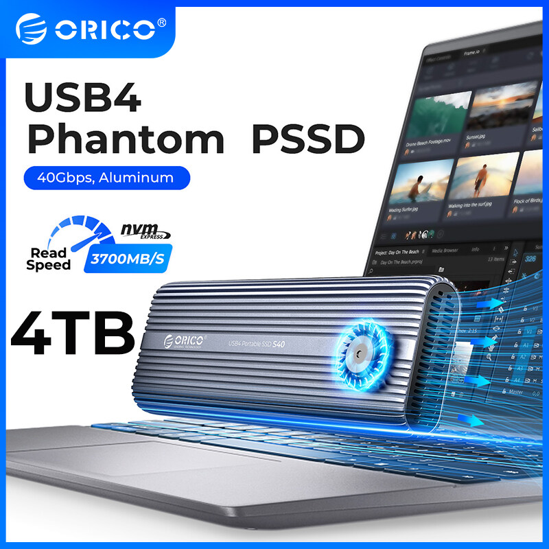 ORICO Phantom usb4 40gpbs xách tay SSD 3700 MB/giây Ổ cứng lưu trữ thể rắn bên ngoài 4TB 2TB 1TB Typ