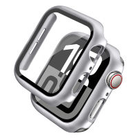 CRESTED 2-in-1 PC Bumper Case with Tempered Glass for Apple Watch Series 12/11/10 46mm 42mm & Series 9/8/7 45mm 41mm & SE 3/2/1 44mm 40mm