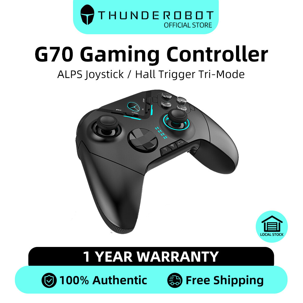 [Hàng Mới Về] Thunderobot G70 Tay cầm chơi game có dây/không dây Gamepad Bluetooth Tay cầm chơi game 3 chế độ Backlit Nút Cắm và chơi Tay cầm chơi game cho chuyển đổi Windows PC/máy tính xách tay/TV thông minh/máy tính bảng/hơi nước