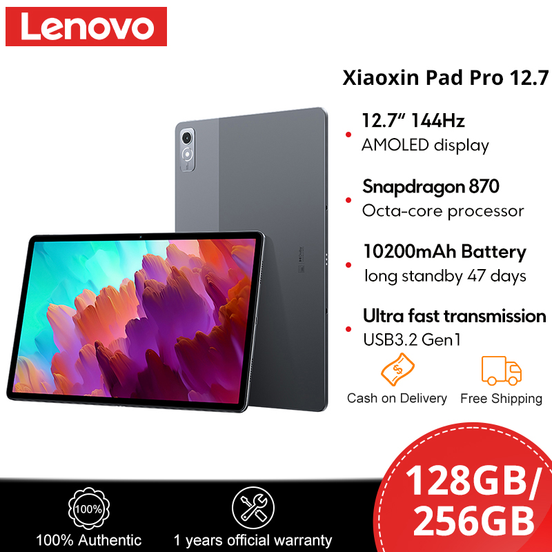 Lenovo Xiaoxin Pad Pro 12.7” 144Hz Display Snapdragon 870 Tablet 128GB/256GB 10200mAh Battery Pad Global ROM