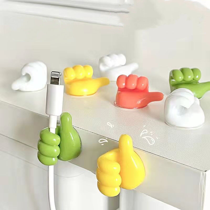 Dụng cụ sắp xếp cáp đa năng móc ngón tay cái giá sắp xếp cáp dữ liệu