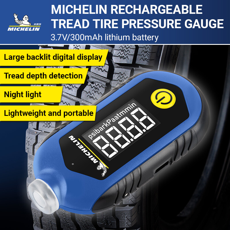 Michelin m2209 kỹ thuật số Đồng hồ đo áp suất lốp LCD đèn nền lốp giám sát không khí mét phát hiện độ sâu rãnh 150PSI thiết bị cầm tay có độ chính xác cao dụng cụ kiểm tra cho xe tải xe