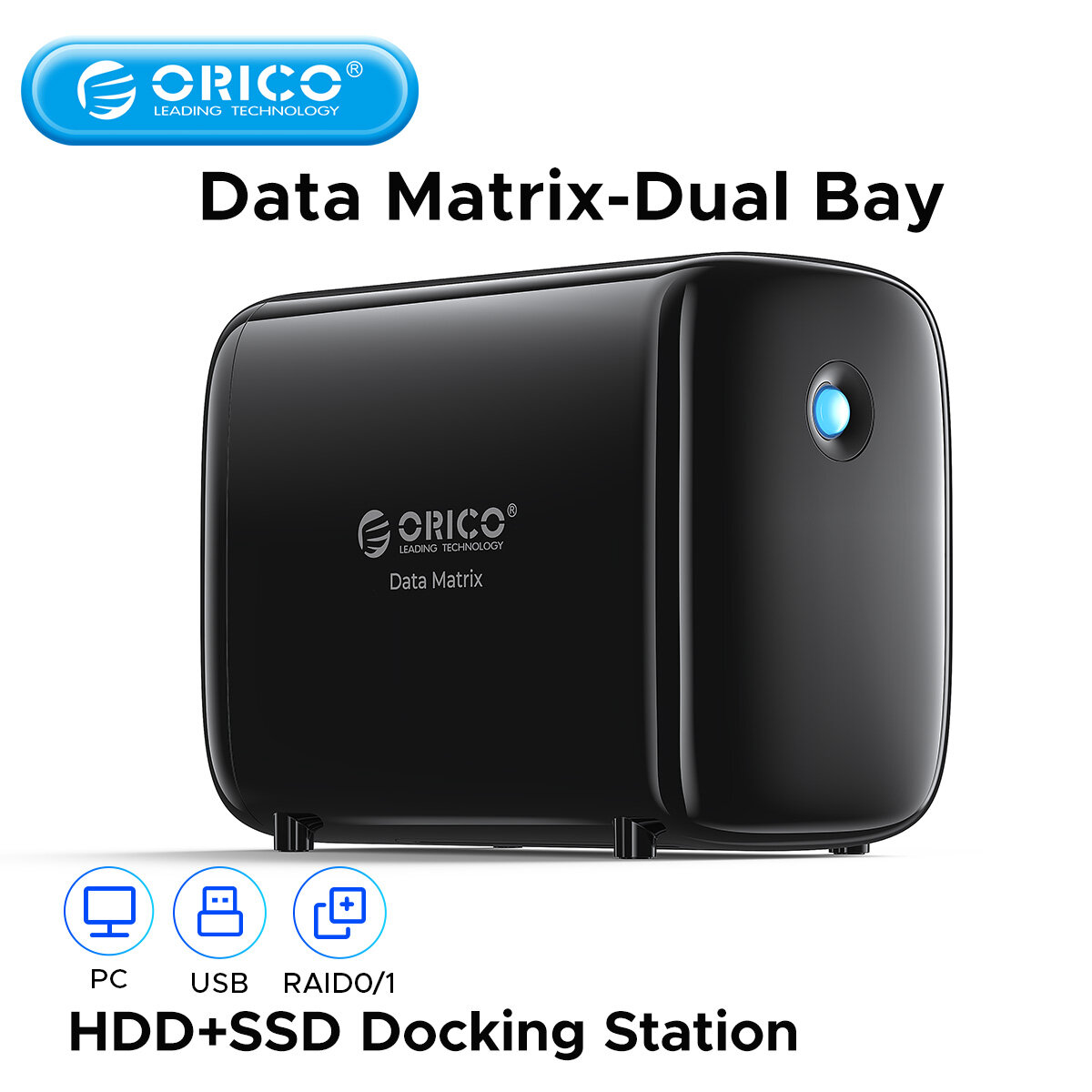 ORICO DataMatrix Creator Hybrid Data Storage With RAID Hot Data on SSDs /Cold Data 10Gbps High-speed Transmission Up to 9/17TB ราคา 25,259 บาท*ส่งฟรี