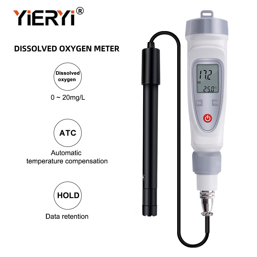 Yieryi kỹ thuật số Máy đo nồng độ oxy hòa tan JPB-70A chất lượng nước Bút thử